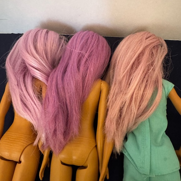 Three Barbies Rockstars with Lavender/Pink Hair EUC 2015 - Picture 5 of 9